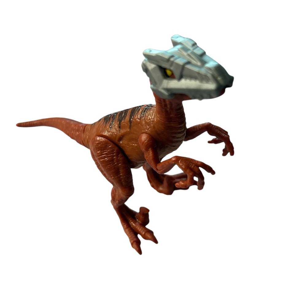Brown and Silver Mask‎ Velociraptor Dinosaur Action Figure with Sickle Claws